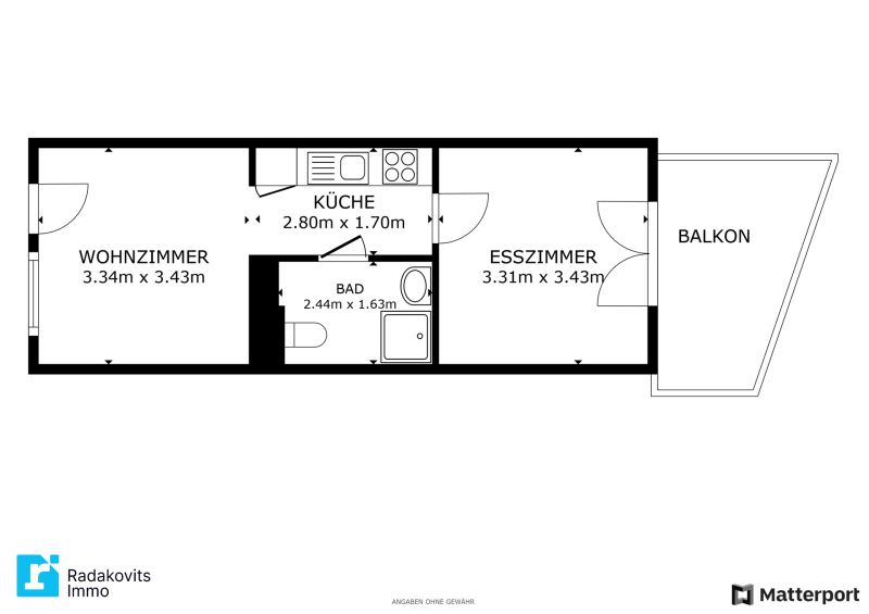 Stilvolle 2-Zimmer-Wohnung mit Balkon in Graz-Puntigam /  / 8055 Graz / Bild 6