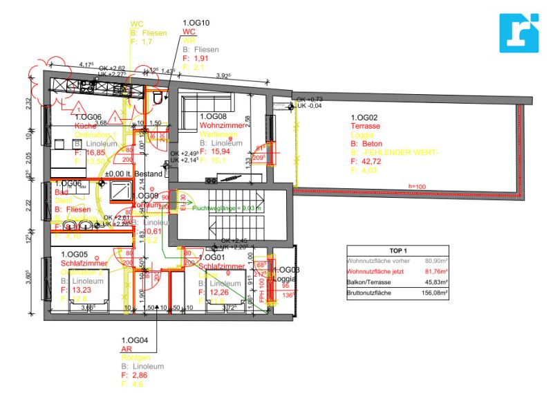 Erstbezug nach Sanierung: Klimatisierte 3-Zimmer-Wohnung mit 45 m� Terrasse in Mattersburg /  / 7210&nbsp;Mattersburg / Bild 1