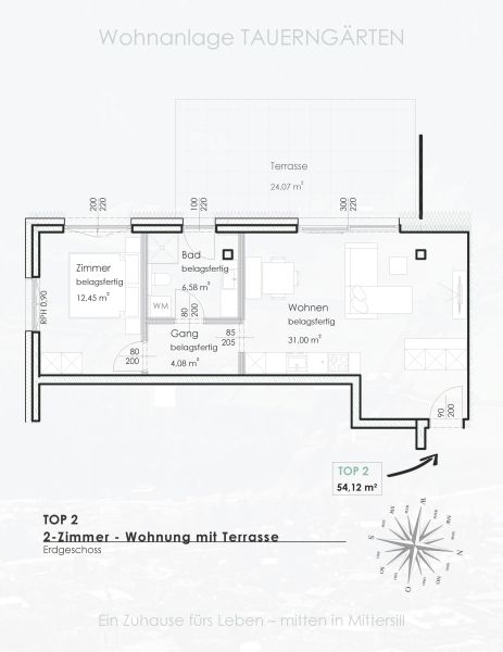 Ein Zuhause f�rs Leben - mitten in Mittersill - Eigentumswohnungen mit Gestaltungsspielraum - NEUBAU/ ERSTBEZUG /  / 5730&nbsp;Mittersill / Bild 1