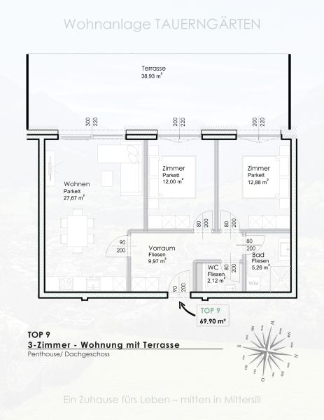 Ein Zuhause f�rs Leben - mitten in Mittersill - Hochwertige Eigentumswohnungen - NEUBAU/ ERSTBEZUG /  / 5730&nbsp;Mittersill / Bild 1