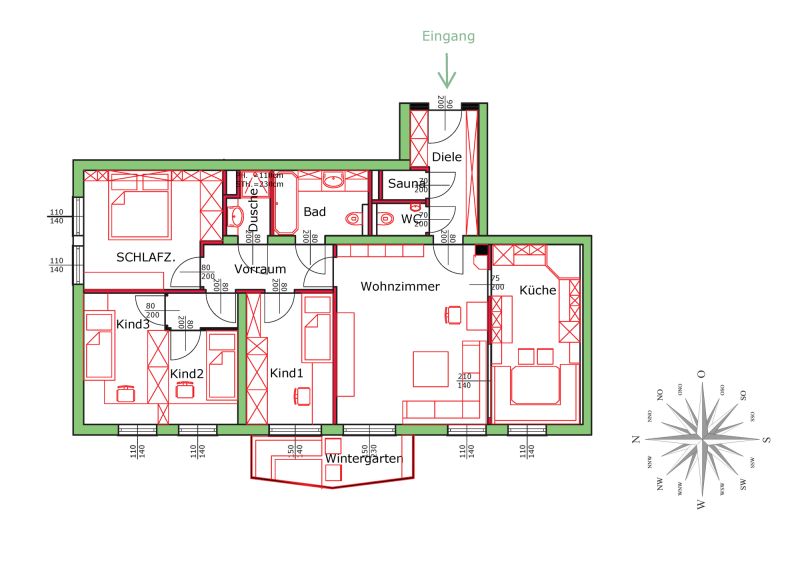 Gro�z�gige 5-Zimmer-Wohnung mit gem�tlichem Wintergarten im Stadtzentrum von St. Johann im Pongau /  / 5600&nbsp;St. Johann im Pongau / Bild 6