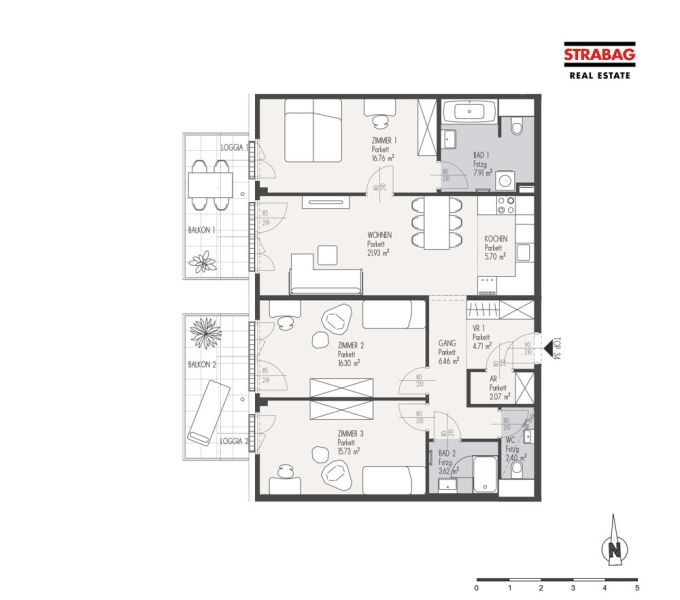 MEIN:G - Perfekt f�r Familien - 4-Zimmer Wohnung mit 2 Balkonen - Top 34 /  / 1230&nbsp;Wien / Bild 1