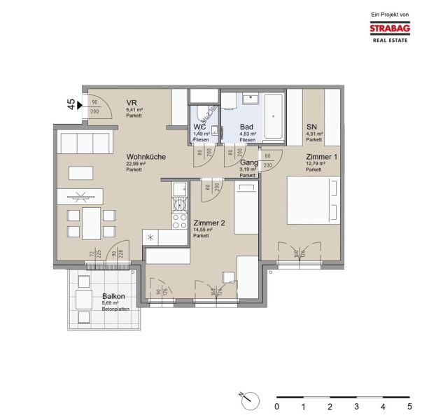SOLEY - 3-Zimmer Wohnung mit Balkon ? Ihr neues Zuhause! - Top 45 /  / 1200 Wien / Bild 1