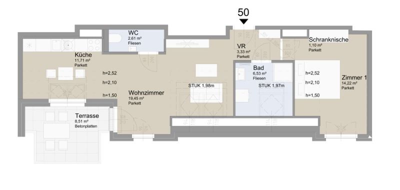 SOLEY - Charmante 2-Zimmer-Dachgeschowohnung - Top 50 /  / 1200 Wien / Bild 1