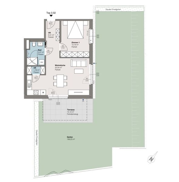 Top 3.02 | trees: Neubauwohnungen in der Sintstra�e ? Moderner Wohnkomfort f�r alle Lebensphasen /  / 4020&nbsp;Linz / Bild 3