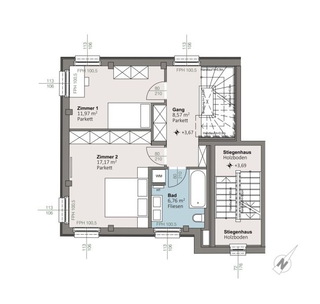 Top 21.01 | trees: Stilvolle Maisonettwohnungen in der historischen Sintstra�e in Linz ? Wohnen mit Flair und Charakter /  / 4020&nbsp;Linz / Bild 6