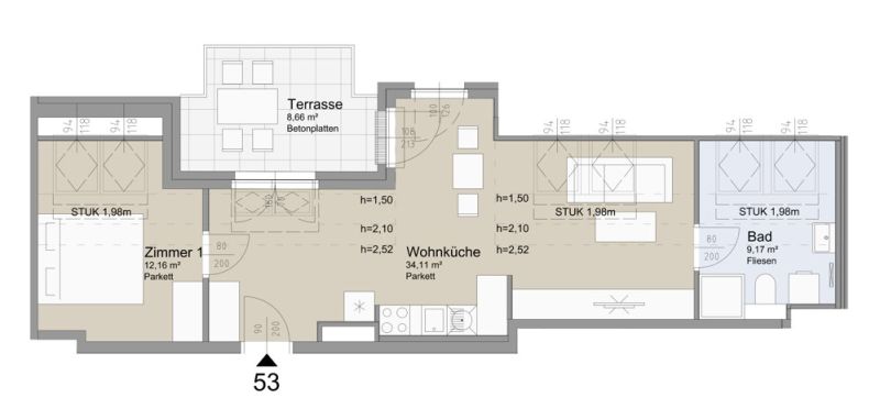 SOLEY - Charmante 2-Zimmer Wohnung mit Balkon - Top 53 /  / 1200 Wien / Bild 1