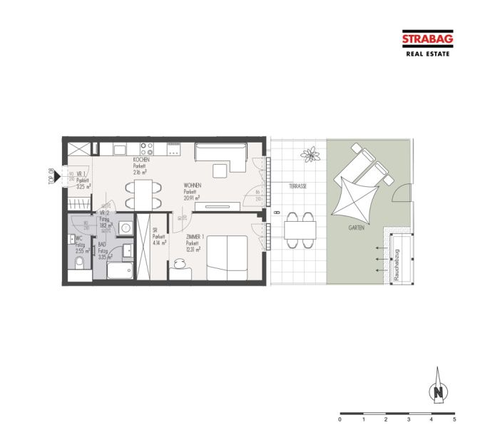 *Aktion-MEIN:G - Kompakte 2-Zimmer Wohnung mit Garten - Top 8 /  / 1230 Wien / Bild 1