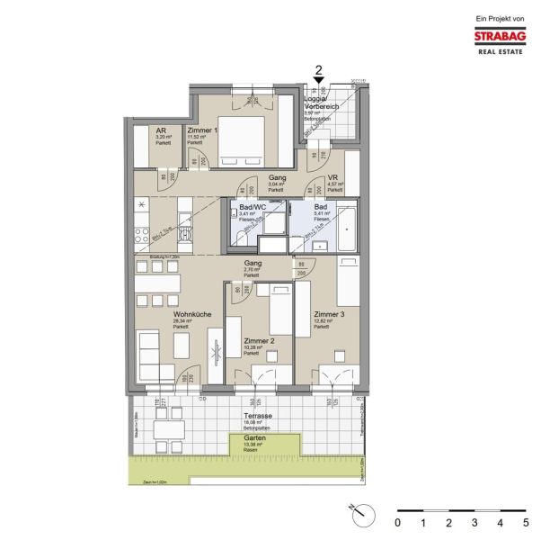 SOLEY - Traumhafte 4-Zimmer Gartenwohnung - Top 2 /  / 1200 Wien / Bild 1
