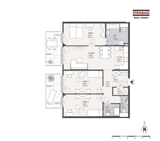 *Aktion-MEIN:G - Moderne 4-Zimmer Wohnung mit 2 Balkonen - Top 54 /  / 1230 Wien / Bild 1