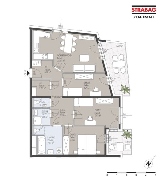 Bezugsfertig - helle Dachgeschowohnung I Top T2.48 /  / 1020 Wien / Bild 8