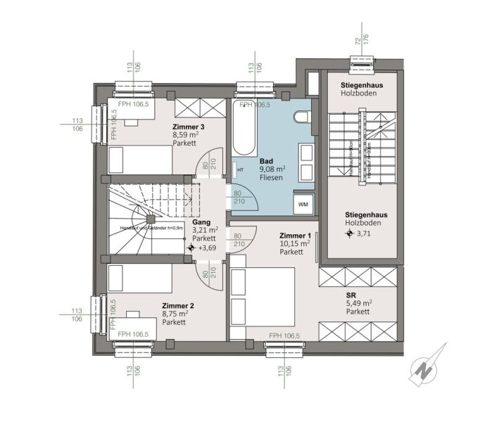 Top 11.01 | trees: Stilvolle Maisonettwohnungen in der historischen Sintstra�e in Linz ? Wohnen mit Flair und Charakter /  / 4020&nbsp;Linz / Bild 5