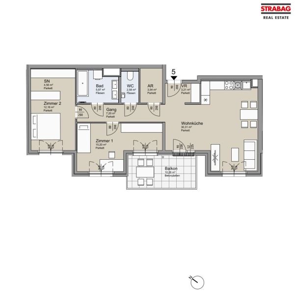 SOLEY - Grozgige 3-Zimmer Wohnung mit Terrasse - Top 5 /  / 1200 Wien / Bild 1