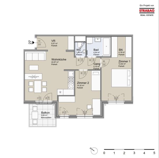 SOLEY - 3-Zimmer Wohnung mit Balkon ? Ihr neues Zuhause! - Top 27 /  / 1200 Wien / Bild 1