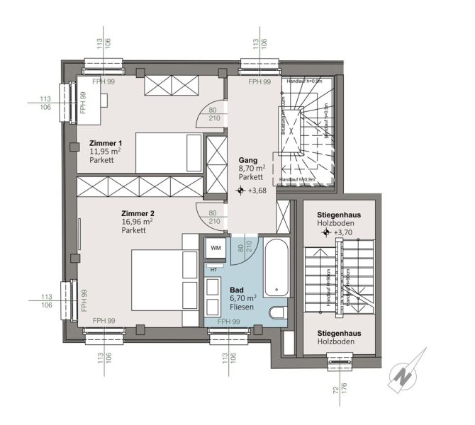 Top 9.01 | trees: Stilvolle Maisonettwohnungen in der historischen Sintstra�e in Linz ? Wohnen mit Flair und Charakter /  / 4020&nbsp;Linz / Bild 6