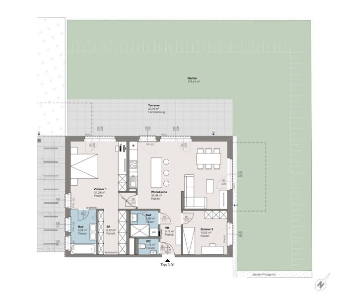 Top 3.01 | trees: Neubauwohnungen in der Sintstra�e ? Moderner Wohnkomfort f�r alle Lebensphasen /  / 4020&nbsp;Linz / Bild 4