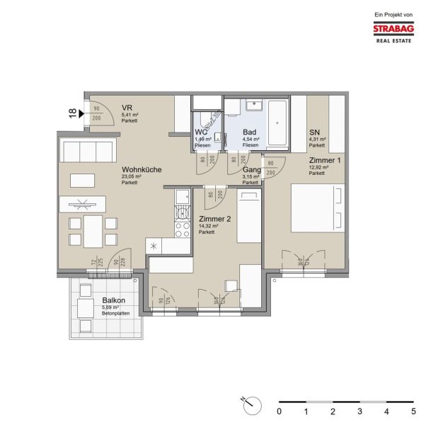 SOLEY - 3-Zimmer Wohnung mit Balkon ? Ihr neues Zuhause! - Top 18 /  / 1200 Wien / Bild 1