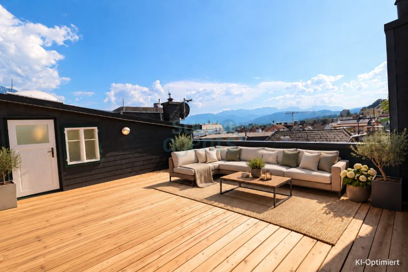 NEUER PREIS! Sanierte 2-Zimmer-Wohnung in Gmunden mit ca. 38 m² großer Dachterrasse