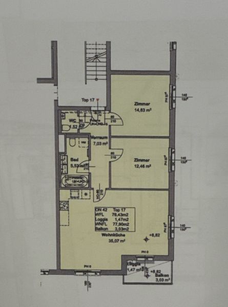 Neuer Preis! M�blierte 3-Zimmer-Wohnung mit Balkon, Lift & Gemeinschaftsgarten in Top-Lage /  / 1140&nbsp;Wien / Bild 7