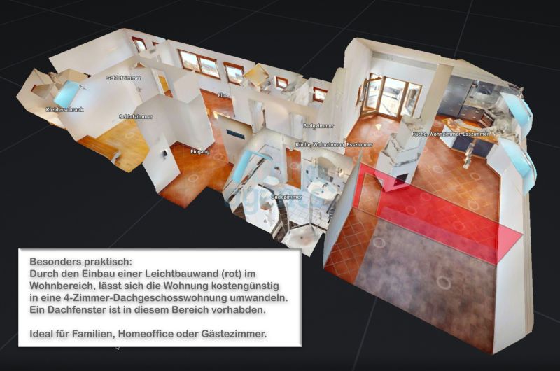 3-Zimmer-Dachgeschosswohnung mit XXL-Terrasse im Herzen von Volders /  / 6111 Volders / Bild 2